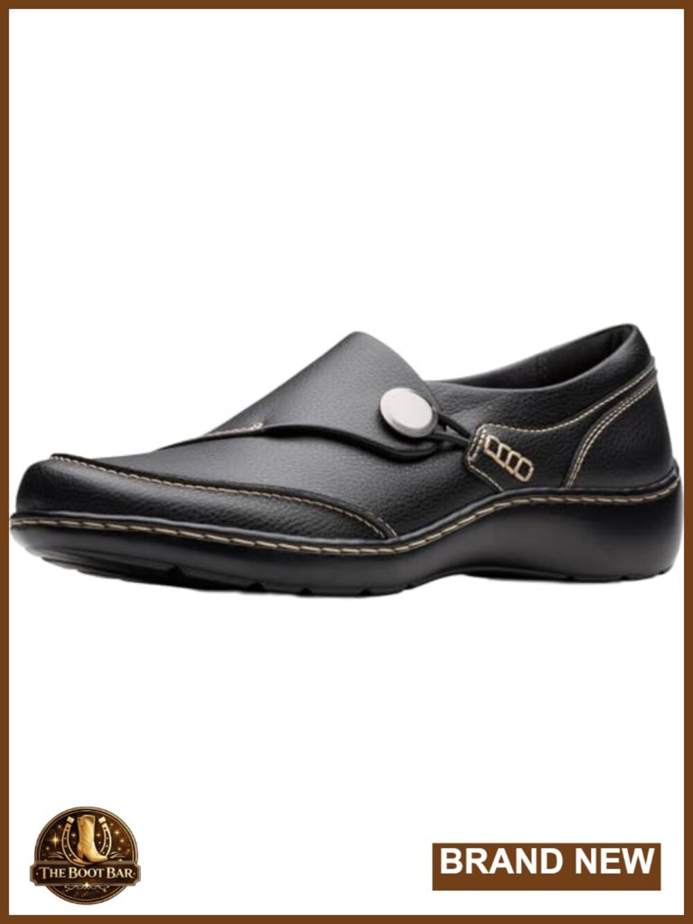 Leather Loafers Hook and Loop Comfort Slip-On Casual Shoes